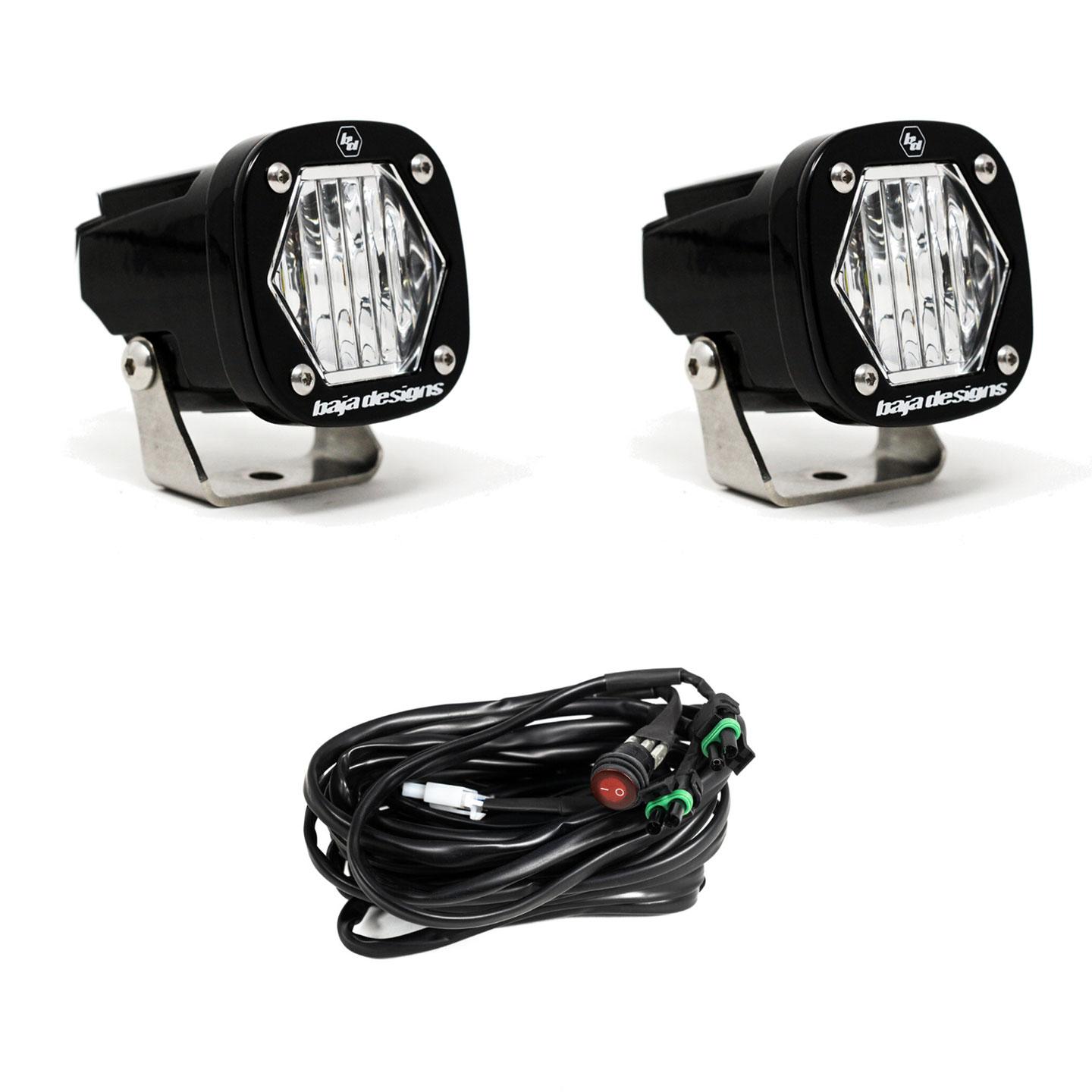 Baja Designs S1 Black LED Auxiliary Universal Light Pods - Pair