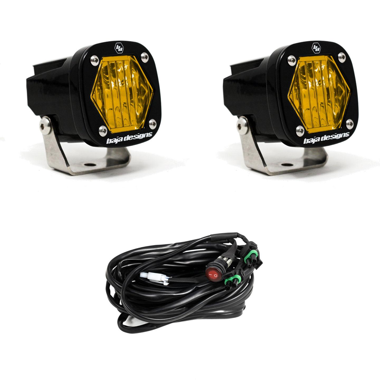 Baja Designs S1 Black LED Auxiliary Universal Light Pods - Pair