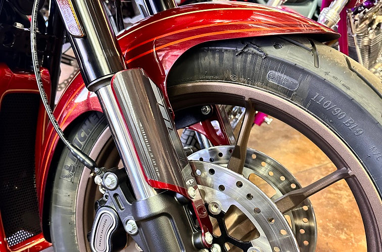 REAL STEEL CAFE FRONT FENDER KIT FOR 18-PRESENT LOW RIDER®-S & ST (Includes inverted fork adapters)