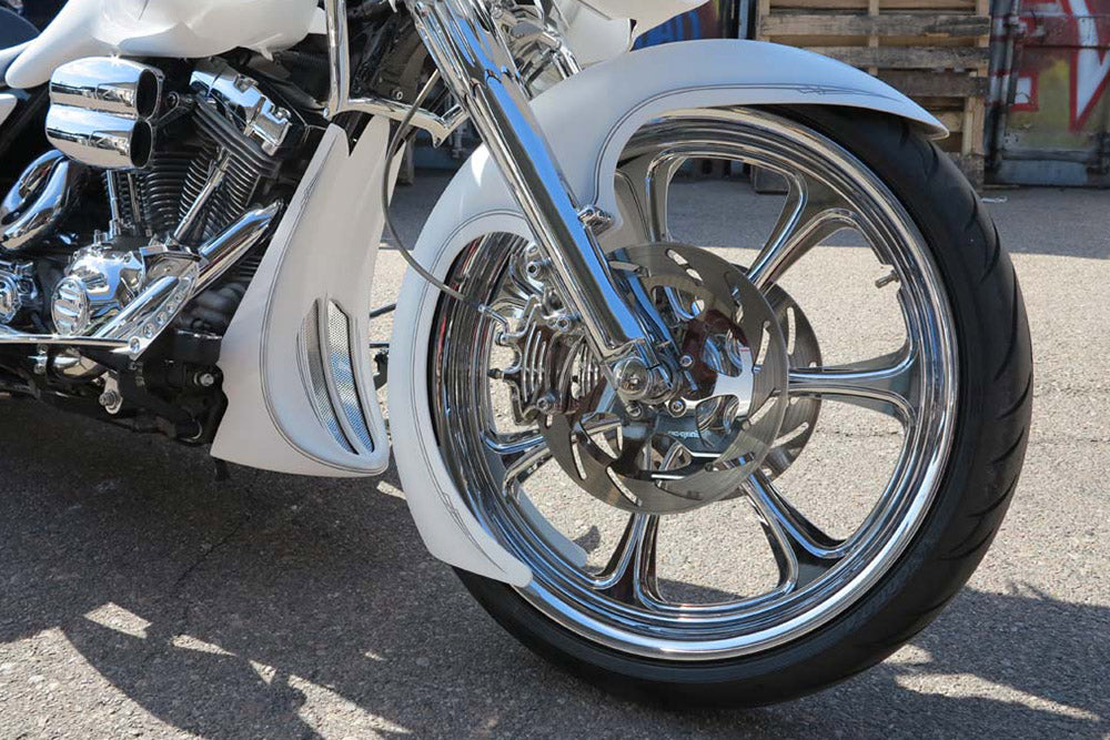 REAL STEEL “DEI” FRONT FENDERS FOR 21″ | 23″ | 26″ WHEELS. Fits 13-Earlier & 2014-Present Touring