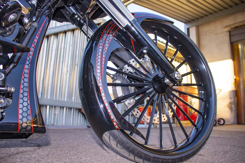 REAL STEEL “TALON” FRONT FENDERS FOR 21″* | 23″ | 26″ WHEELS. Fits 13-Earlier & 2014-Present Touring