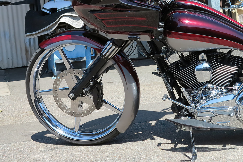 REAL STEEL “THICKY” FRONT FENDERS FOR 21" | 23" | 26" WHEELS. FITS 13-EARLIER & 14-PRESENT RUSHMORE TOURING MODELS