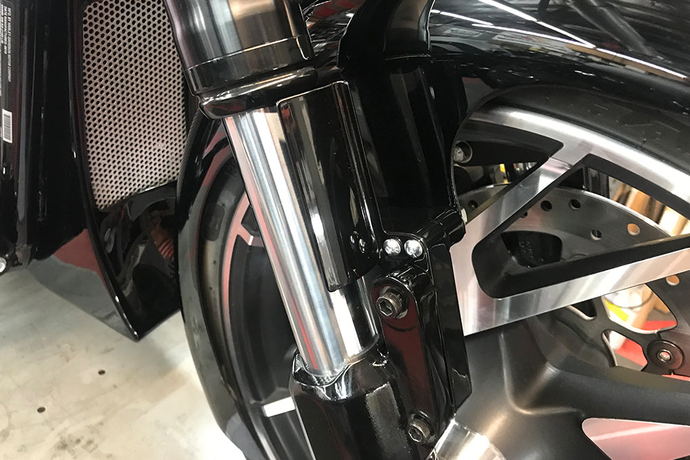 SPORT GLIDE® REAL STEEL CUSTOM 21" FRONT FENDER KITS (Includes inverted fork adapters)