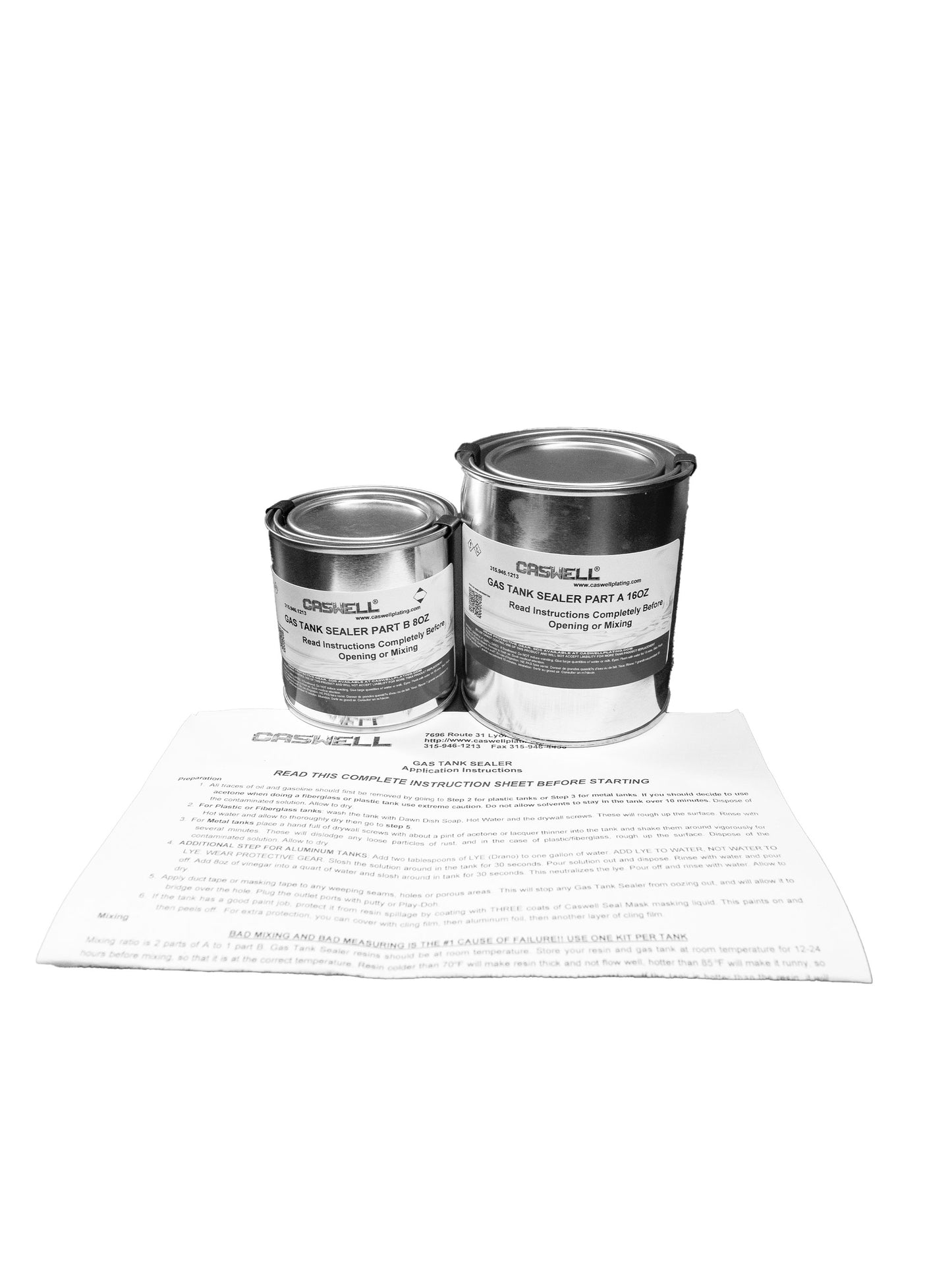 Caswell Epoxy Gas Tank Corrosion Protection - Clear