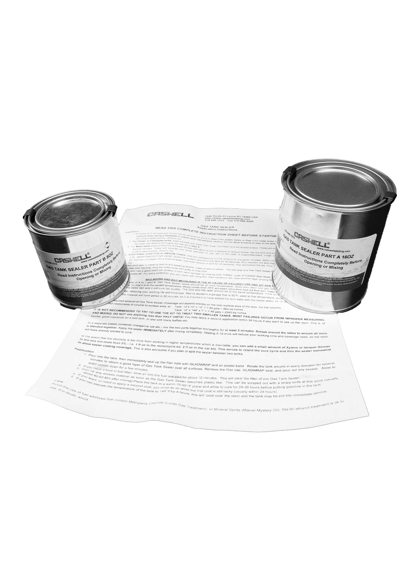 Caswell Epoxy Gas Tank Corrosion Protection - Clear
