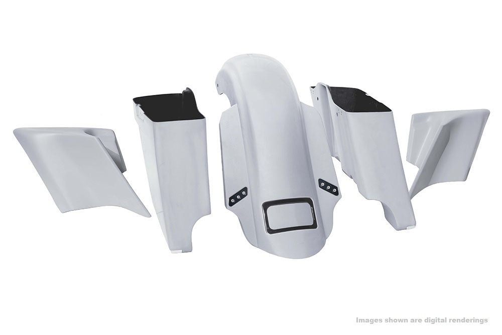 SWOOP 5-PIECE STRETCHED REAR END KITS (Bags + Fender + Side Covers for 2014-Present Touring)