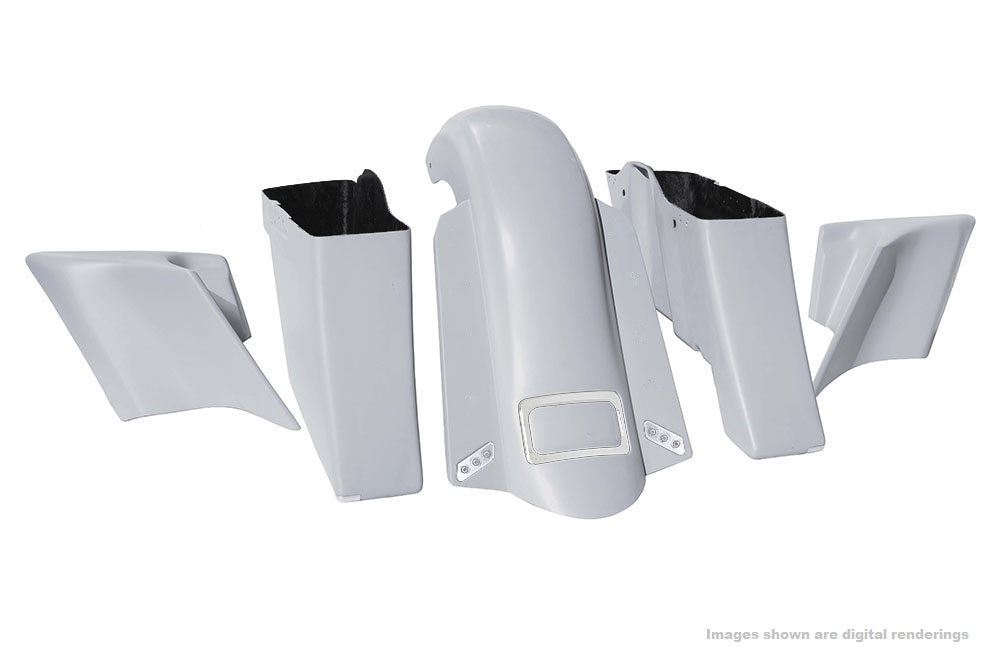 SWOOP 5-PIECE STRETCHED REAR END KITS (Bags + Fender + Side Covers for 2014-Present Touring)