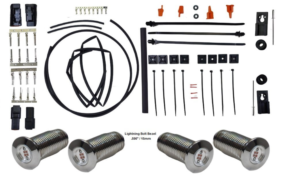 BAG BOLTS TAILLIGHT KIT (INCLUDES 2 SETS OF LIGHTNING OR THUNDER BOLTS)