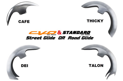 REAL STEEL FRONT OEM FENDERS FOR 2023-Present CVO & STANDARD STREET GLIDE & CVO ROAD GLIDE