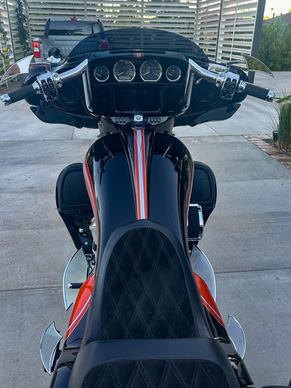 Harley-Davidson / Paul Yaffe 2022 Full Custom Chopper, Tri Glide with Bagger Nation 26" wheel, 20" matching rear wheels and full custom body! Also includes color matched Trailer!