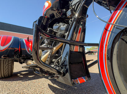 Harley-Davidson / Paul Yaffe 2022 Full Custom Freewheeler with Bagger Nation SRT Wide Performance Tire Kit & Matching Bushtec Trailer