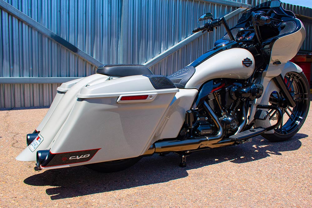 SWOOP STRETCHED SADDLEBAGS (2014-Present Touring) WITH BUILT-IN SKID BLOCKS!