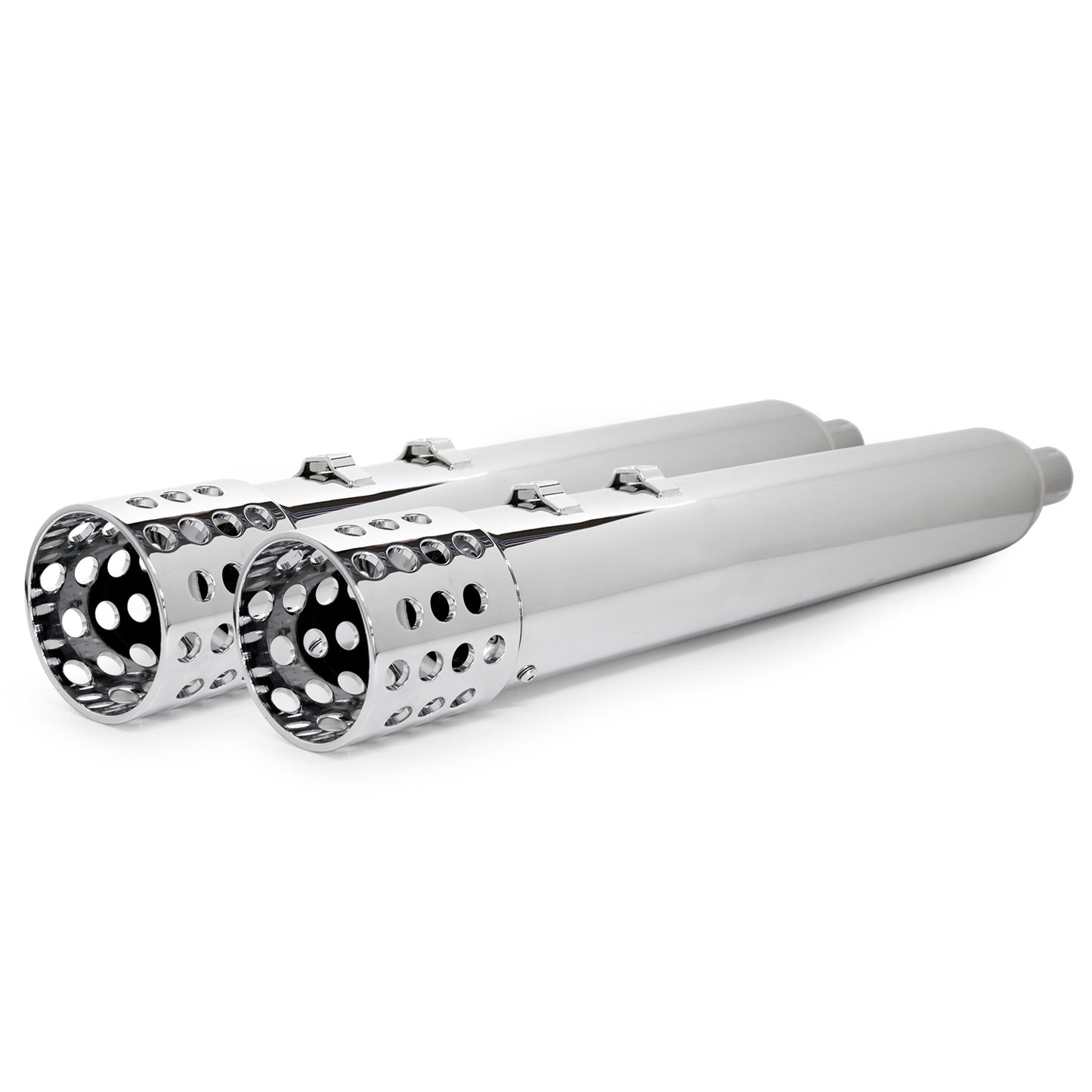 Monsta 45 Slip-on Mufflers Chrome - Pair
