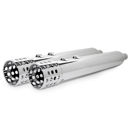 Monsta 45 Slip-on Mufflers Chrome - Pair