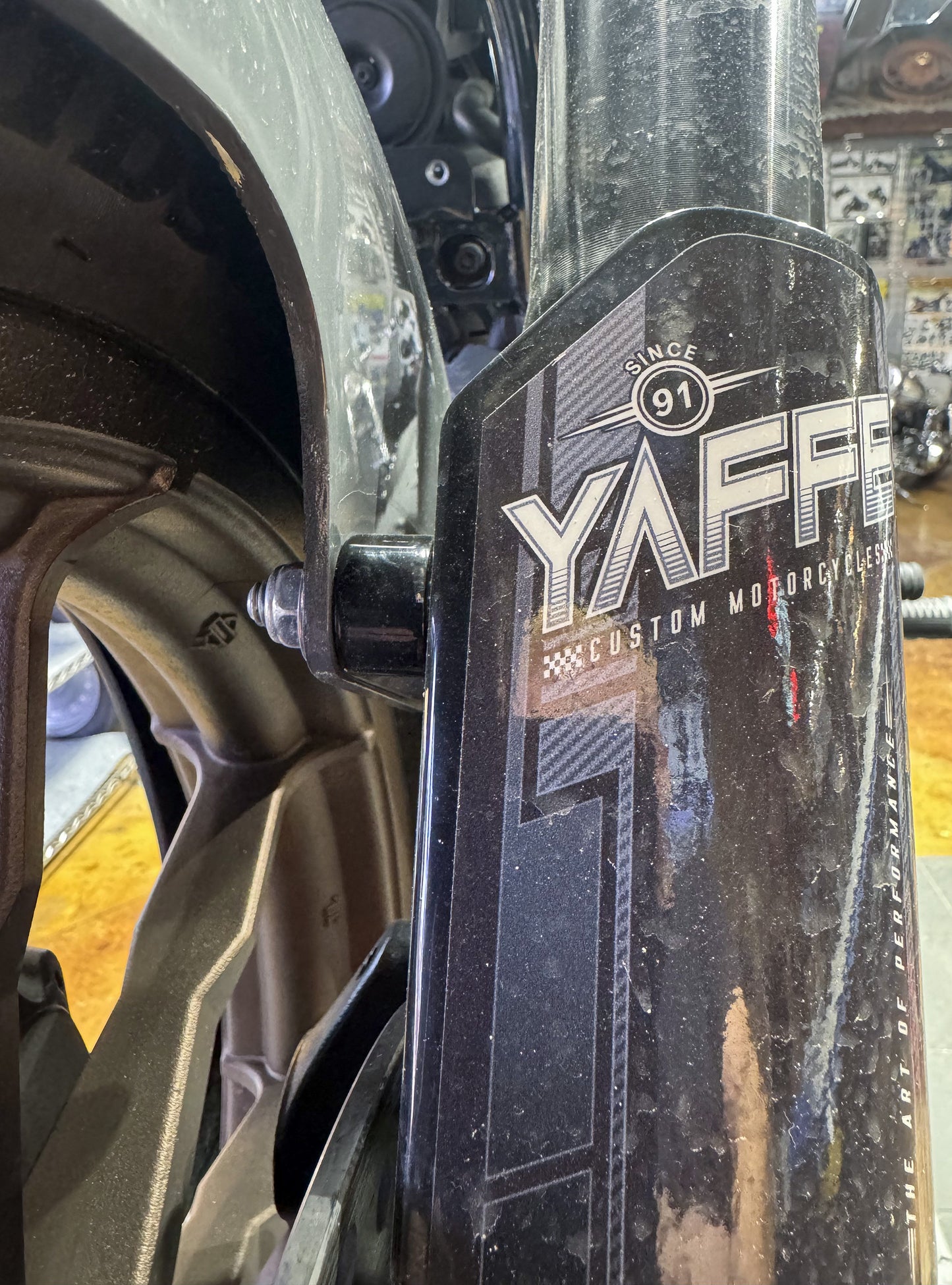 Real Steel Cafe Front Fender Kit with Inverted Fork Adapter for 2018-Present Low Rider-S & ST