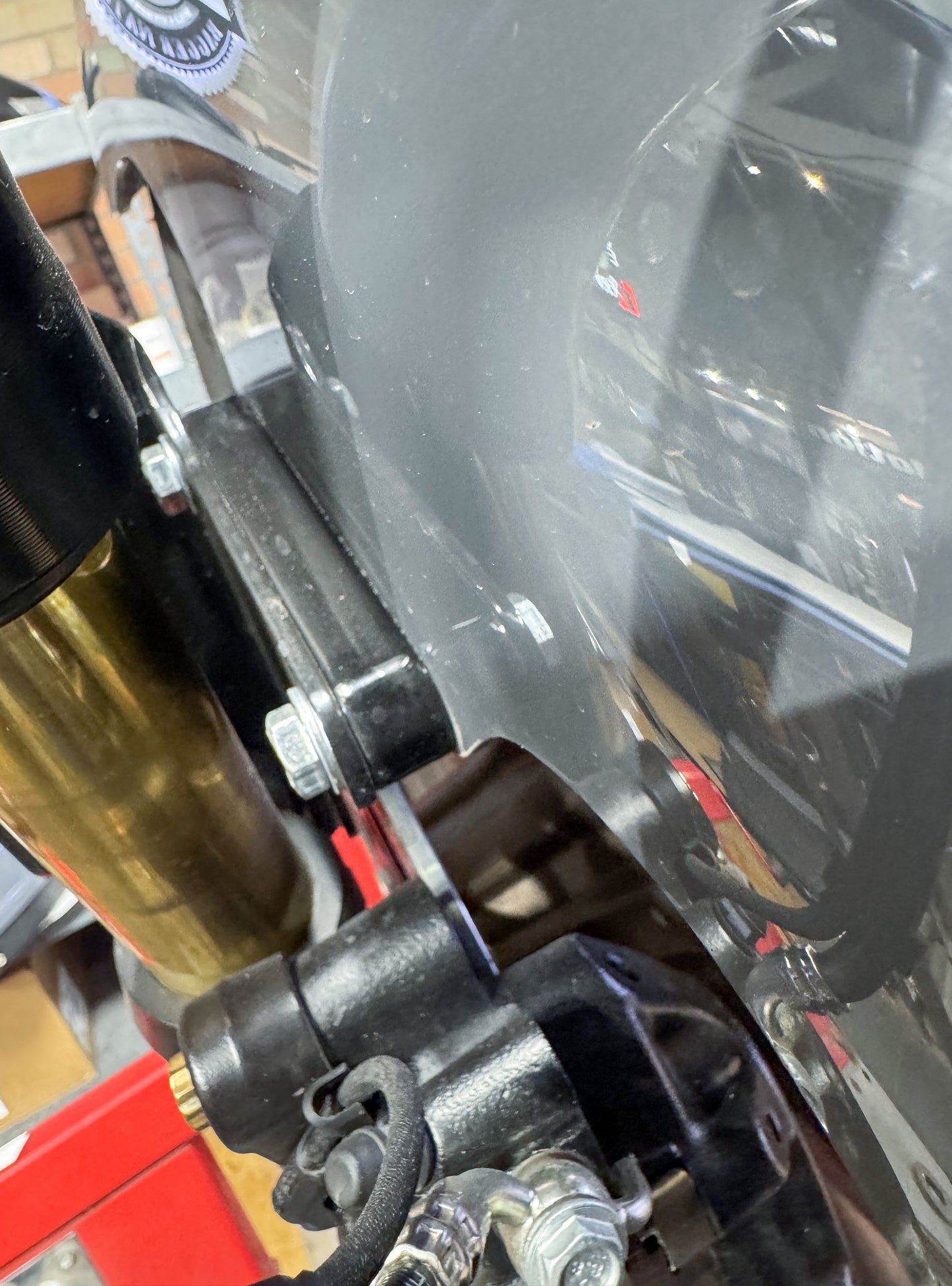 Real Steel Cafe Front Fender Kit with Inverted Fork Adapter for 2018-Present Low Rider-S & ST