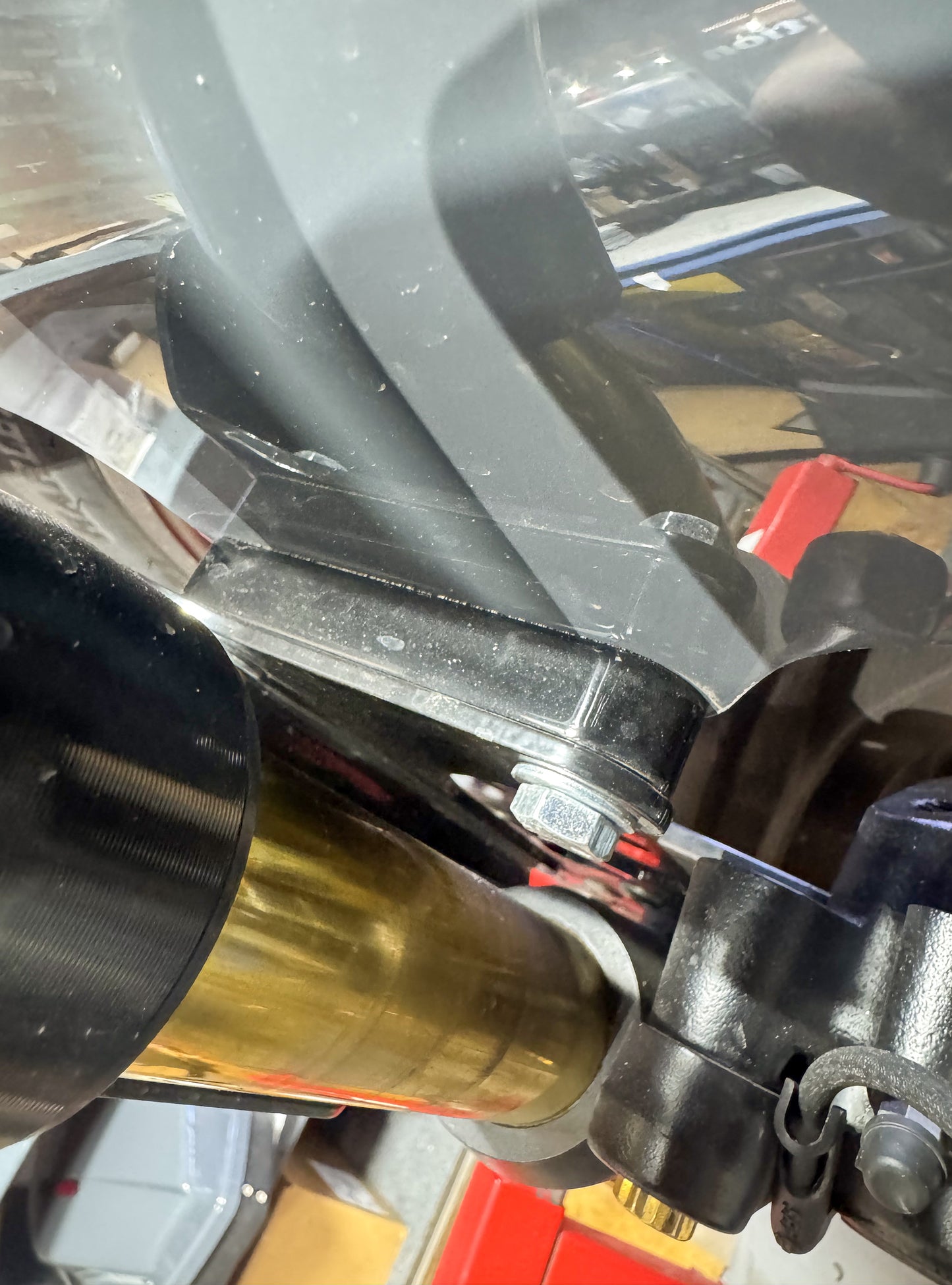 Real Steel Cafe Front Fender Kit with Inverted Fork Adapter for 2018-Present Low Rider-S & ST